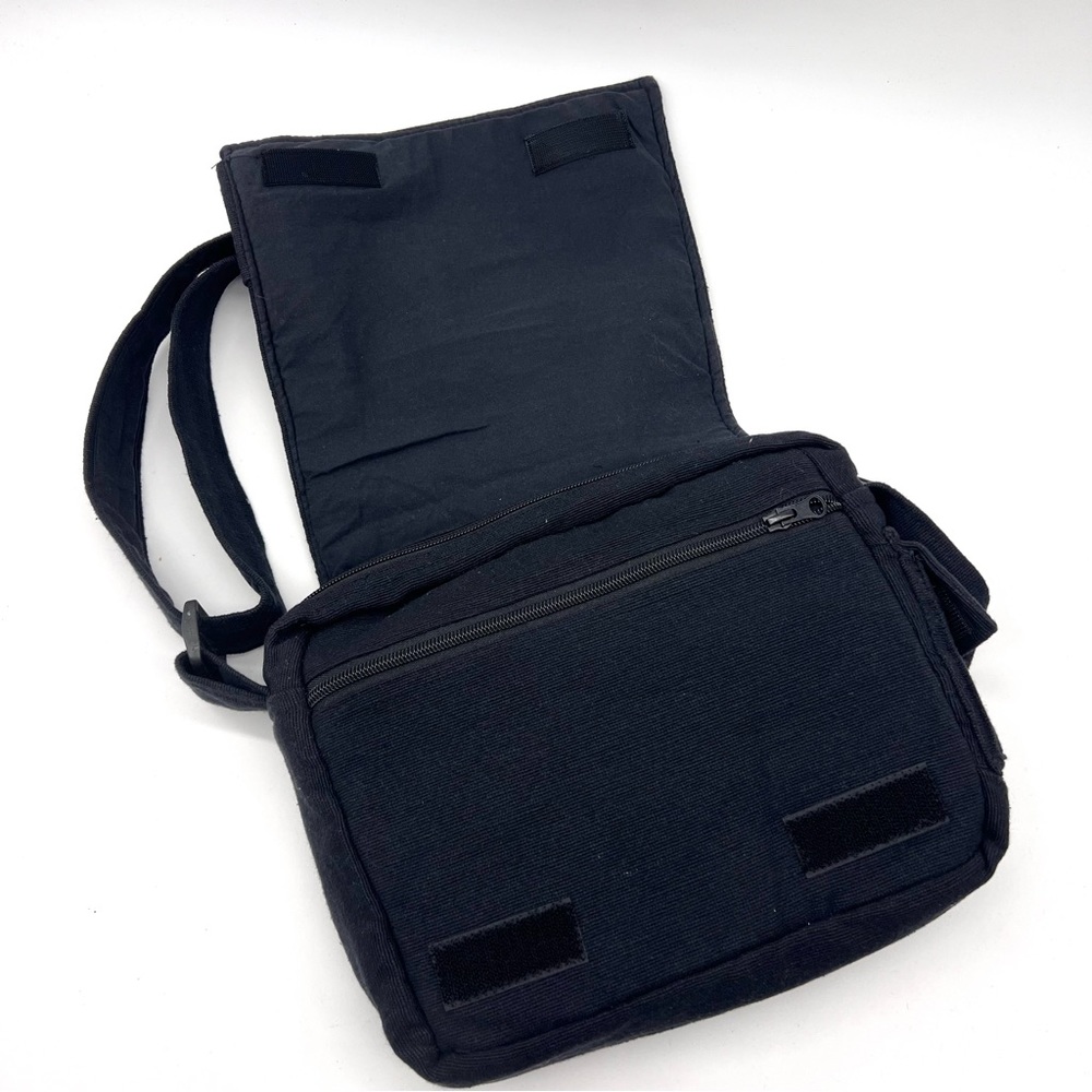 Lukla Black Messenger Bag with Butterfly Embroidery - Picture 9 of 10